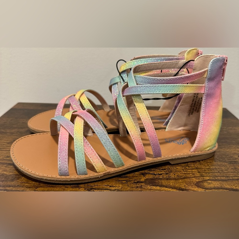 Thereabouts Girls Sofia Pastel Rainbow Glitter NWT Various Sizes